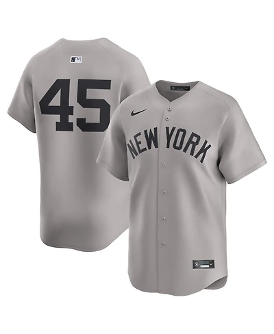 Nike Men's Gerrit Cole Gray New York Yankees Road Limited Player Jersey