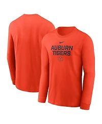 Nike Men's Orange Auburn Tigers 2025 Sideline Dri-fit Long Sleeve T-Shirt