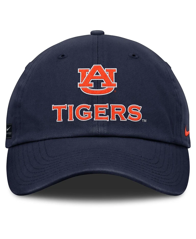 Nike Men's Navy Auburn Tigers 2025 Sideline Club Adjustable Hat