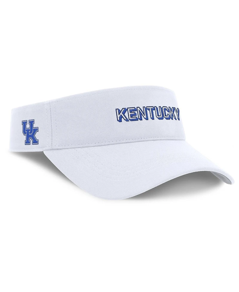 Nike Men's White Kentucky Wildcats 2025 On-Field Gameday Performance Ace Adjustable Visor Hat