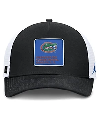 Jordan Men's Black/White Florida Gators 2025 On-Field Rise Engineered Trucker Adjustable Hat