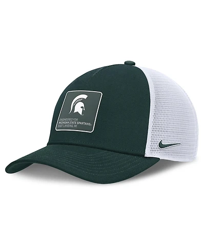 Nike Men's Forest Green/White Michigan State Spartans 2025 On-Field Rise Engineered Trucker Adjustable Hat