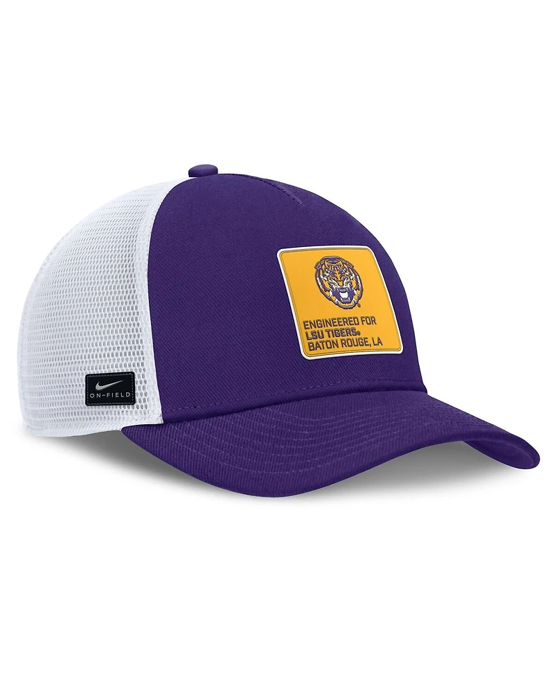 Nike Men's Purple/White Lsu Tigers 2025 On-Field Rise Engineered Trucker Adjustable Hat