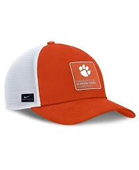 Nike Men's Orange/White Clemson Tigers 2025 On-Field Rise Engineered Trucker Adjustable Hat