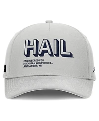 Jordan Men's Gray Michigan Wolverines 2025 Sideline Dust Pinched Rise Adjustable Hat