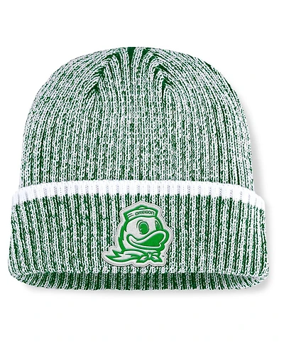 Fanatics Men's Green/White Oregon Ducks Haze Cuffed Knit Hat