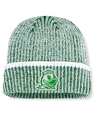 Fanatics Men's Green/White Oregon Ducks Haze Cuffed Knit Hat