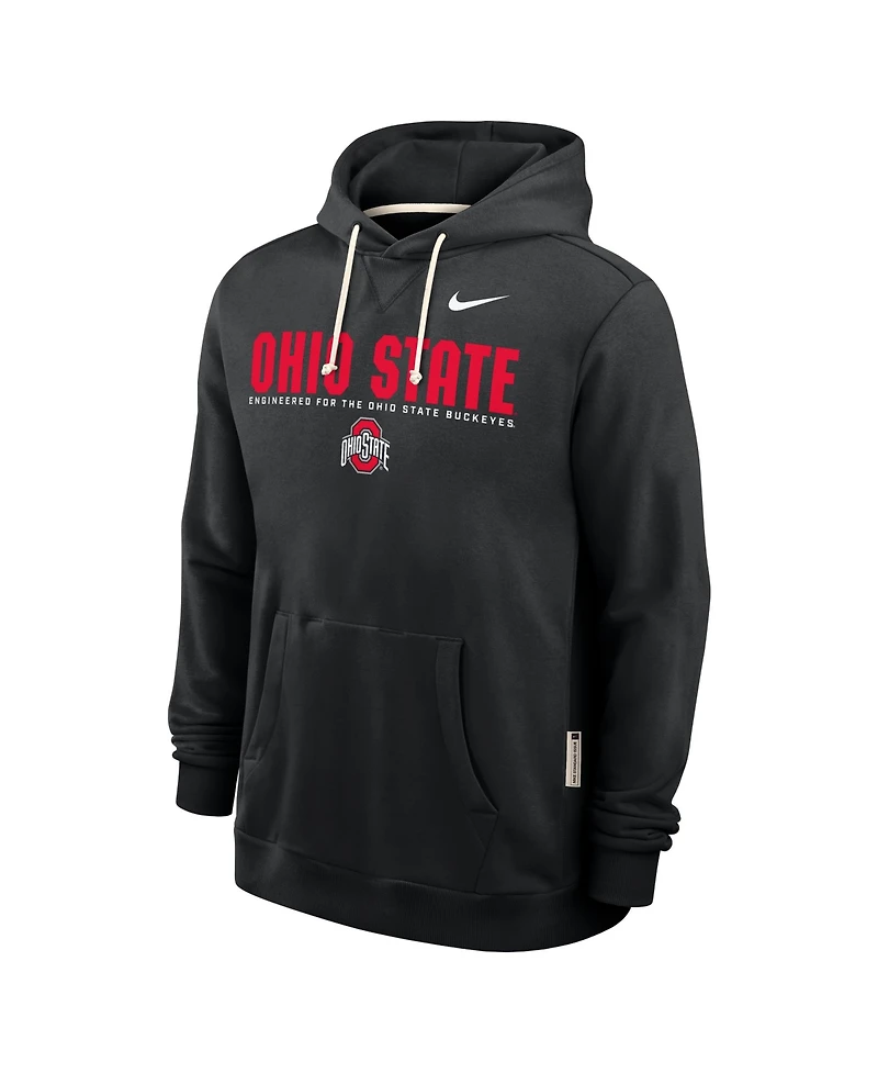 Nike Men's Black Ohio State Buckeyes 2025 Sideline Standard Issue Dri-fit Hoodie