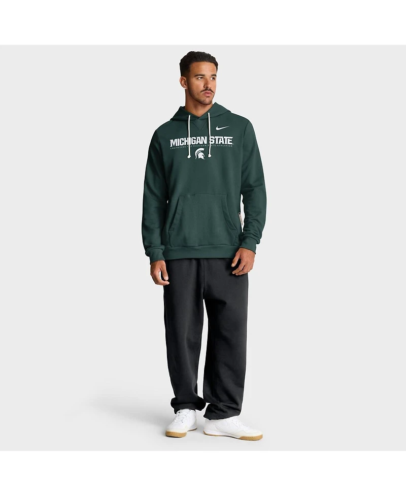 Nike Men's Green Michigan State Spartans 2025 Sideline Standard Issue Dri-fit Hoodie