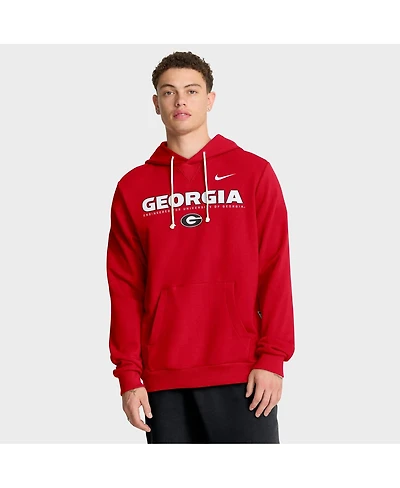 Nike Men's Red Georgia Bulldogs 2025 Sideline Standard Issue Dri-fit Hoodie