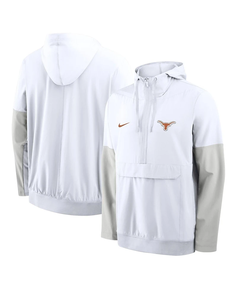 Nike Men's White Texas Longhorns Anorak Half-Zip Hoodie Jacket