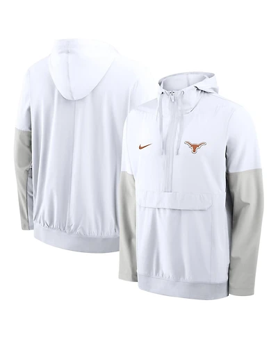 Nike Men's White Texas Longhorns Anorak Half-Zip Hoodie Jacket