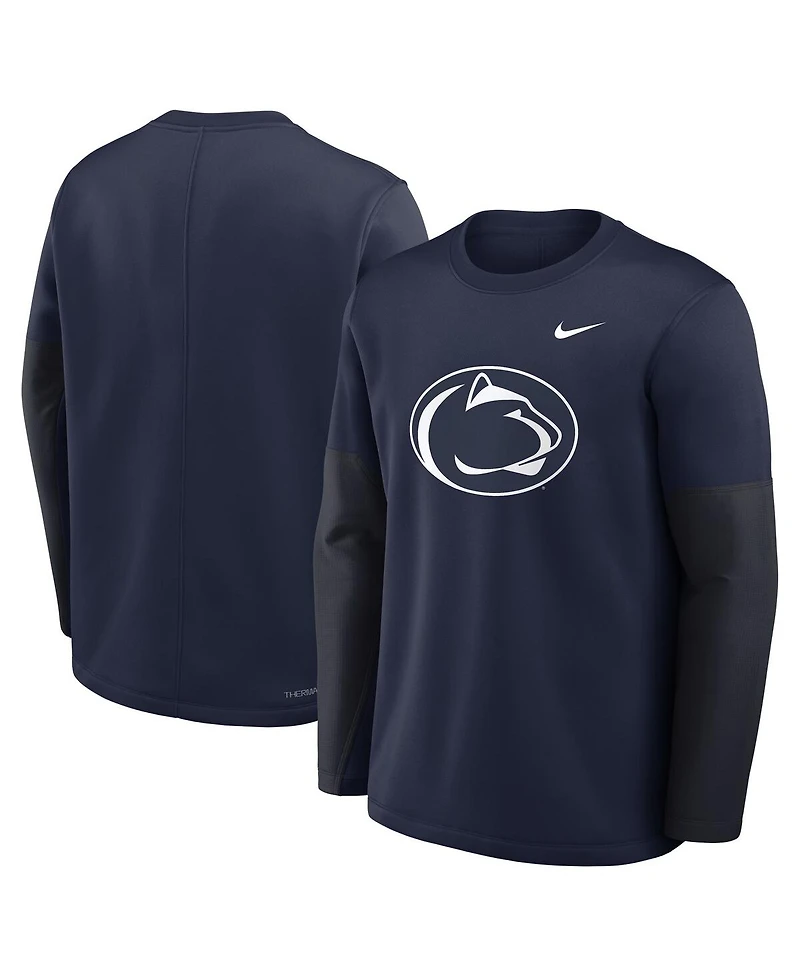 Nike Men's Navy Penn State Nittany Lions 2025 Sideline Coach Performance Long Sleeve T-Shirt