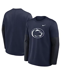 Nike Men's Navy Penn State Nittany Lions 2025 Sideline Coach Performance Long Sleeve T-Shirt