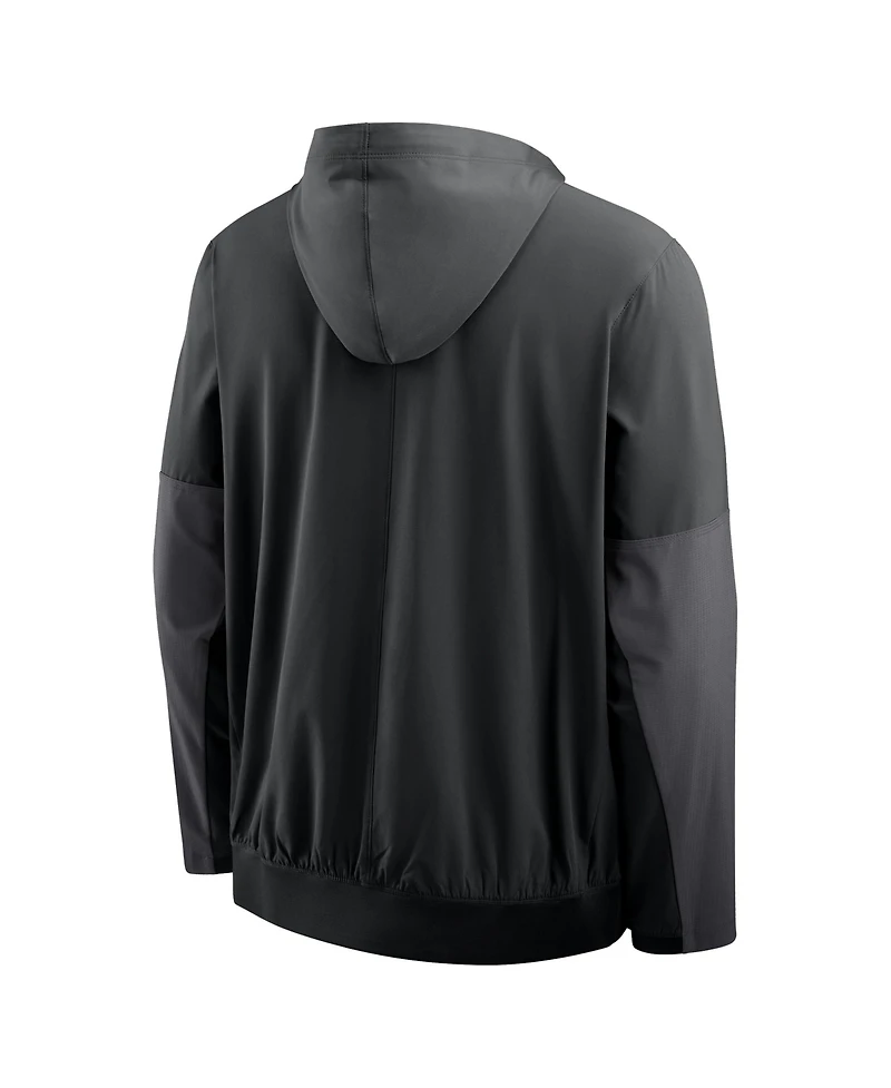 Nike Men's Black Ucla Bruins Anorak Half-Zip Hoodie Jacket