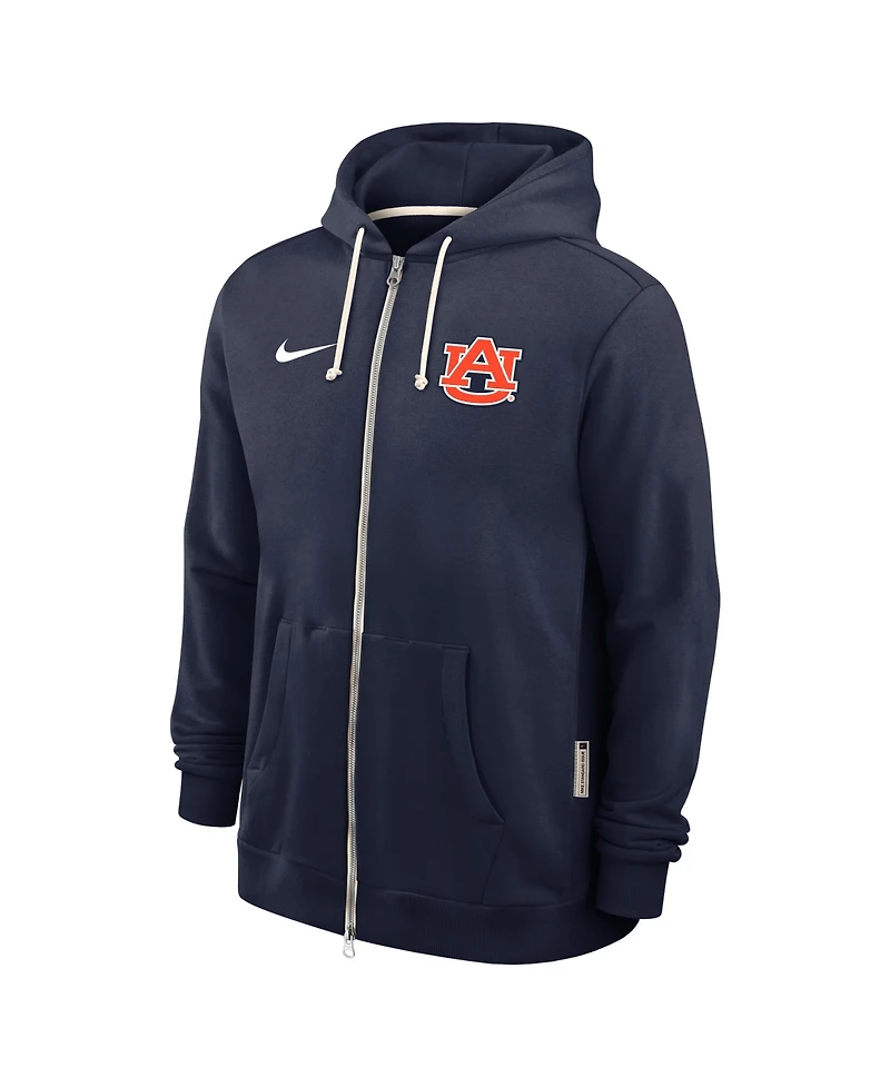 Nike Men's Navy Auburn Tigers 2025 Sideline Standard Issue Dri-fit Full-Zip Hoodie
