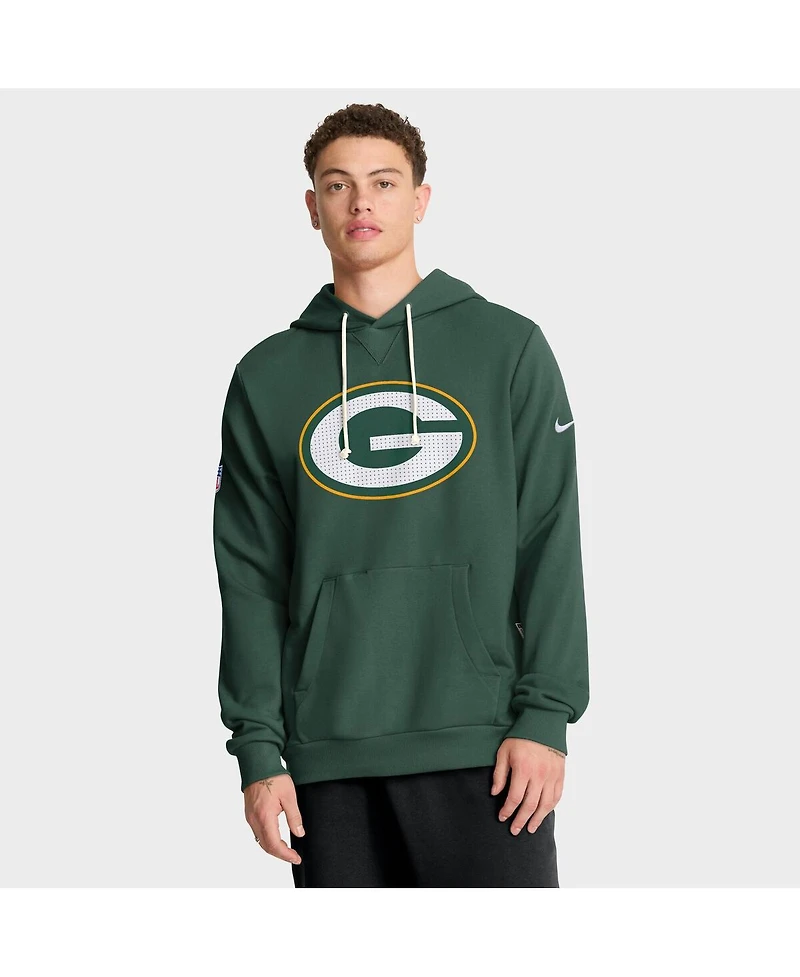 Nike Men's Green Bay Packers Sideline Standard Issue Initial Home Dri-fit Hoodie
