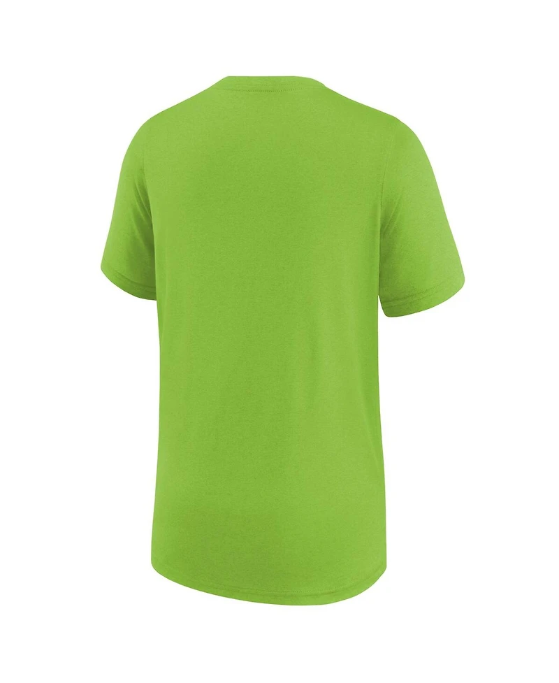 Nike Big Boys and Girls Neon Green Seattle Seahawks Icon Legend T-Shirt