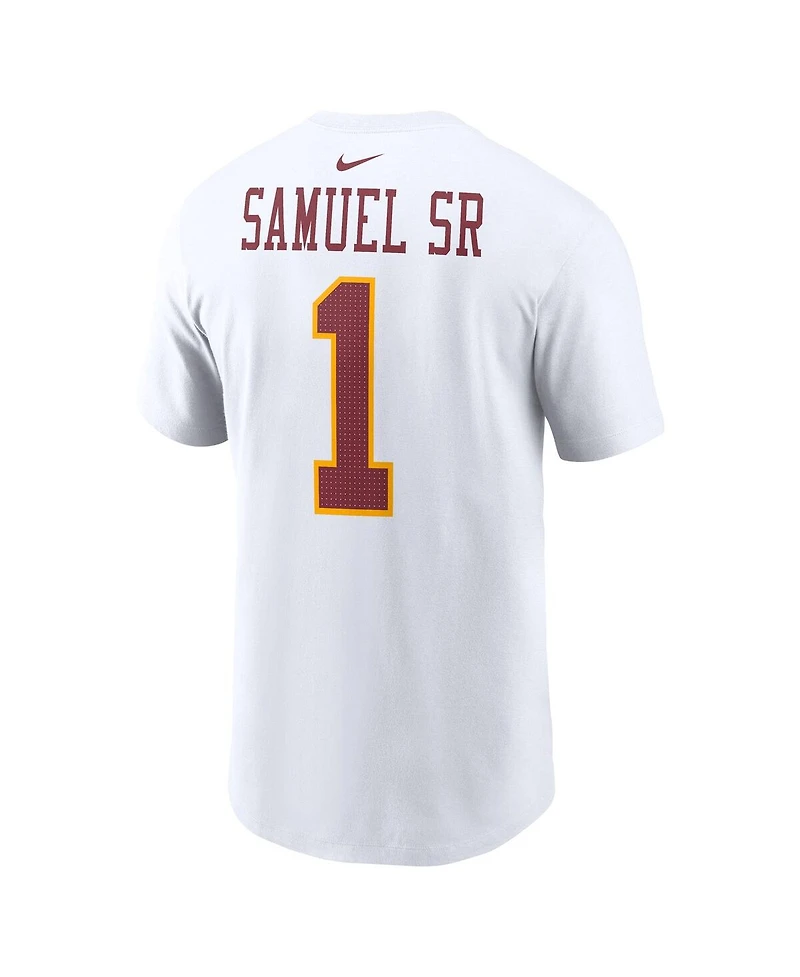 Nike Men's Deebo Samuel Sr White Washington Commanders Player Name Number T-Shirt