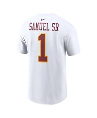 Nike Men's Deebo Samuel Sr White Washington Commanders Player Name Number T-Shirt