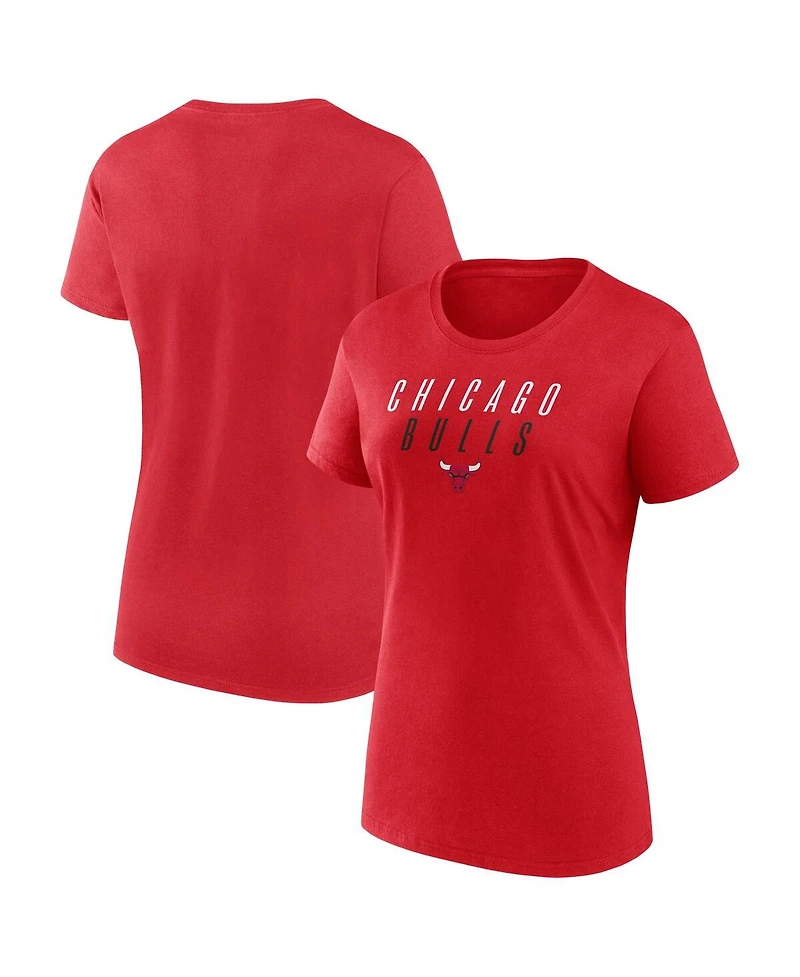 Fanatics Women's Red Chicago Bulls T-Shirt