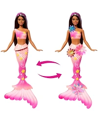 Barbie Flower Magic Mermaid Toy Doll with Surprise Blooming Flowers Feature and Headband Accessory