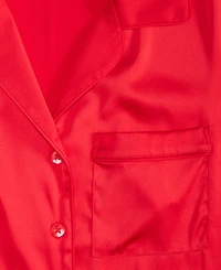 I.n.c. International Concepts Women's Printed Satin Long Pajama Set, Macy's Exclusive