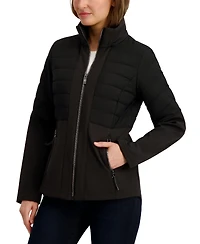 Nautica Women's Fleece-Lined Hooded Softshell Coat
