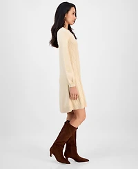 Sandra Darren Women's Cable-Knit Long-Sleeve Sweater Dress