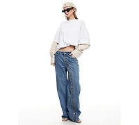 Lioness Women's Button Closure Penny Jeans