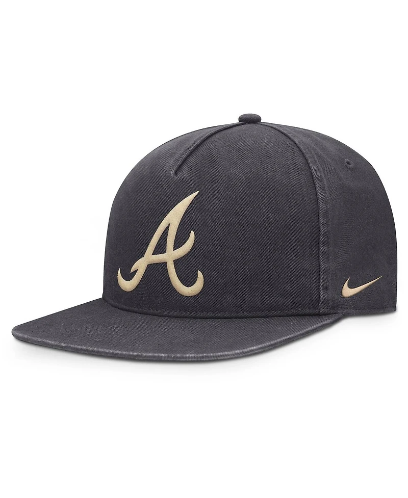 Nike Men's Anthracite Atlanta Braves Monotone Pro Adjustable Hat