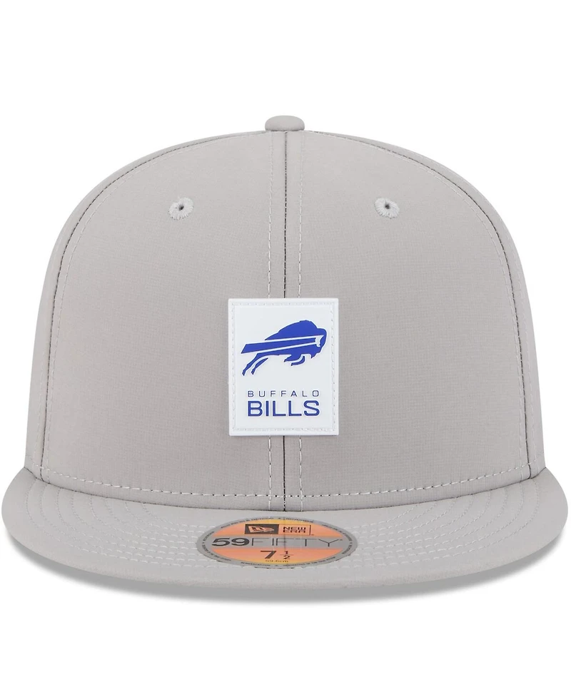 New Era Men's Gray Buffalo Bills 2025 Sideline 59FIFTY Fitted Hat