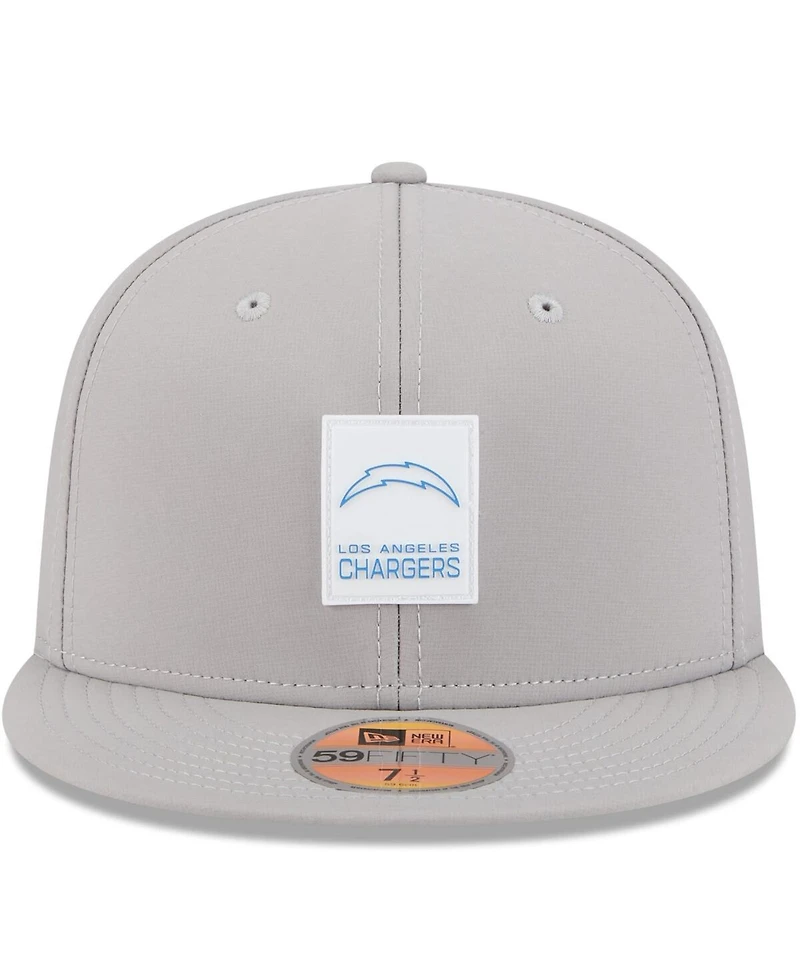 New Era Men's Gray Los Angeles Chargers 2025 Sideline 59FIFTY Fitted Hat