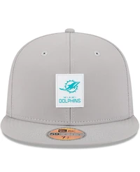 New Era Men's Gray Miami Dolphins 2025 Sideline 59FIFTY Fitted Hat