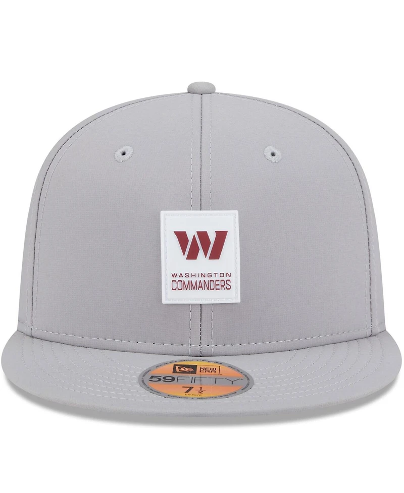 New Era Men's Gray Washington Commanders 2025 Sideline 59FIFTY Fitted Hat