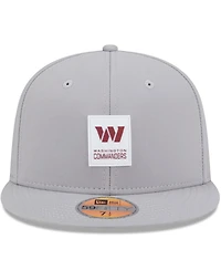 New Era Men's Gray Washington Commanders 2025 Sideline 59FIFTY Fitted Hat