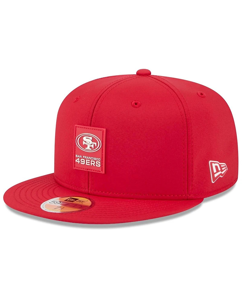 New Era Men's Scarlet San Francisco 49ers 2025 Sideline 59FIFTY Fitted Hat