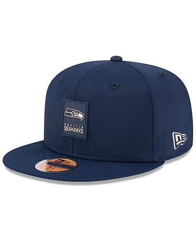 New Era Men's College Navy Seattle Seahawks 2025 Sideline 59FIFTY Fitted Hat