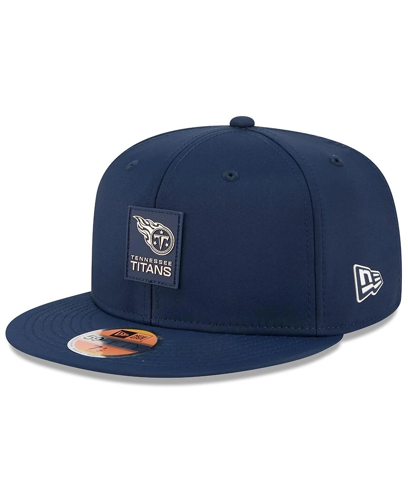 New Era Men's Navy Tennessee Titans 2025 Sideline 59FIFTY Fitted Hat