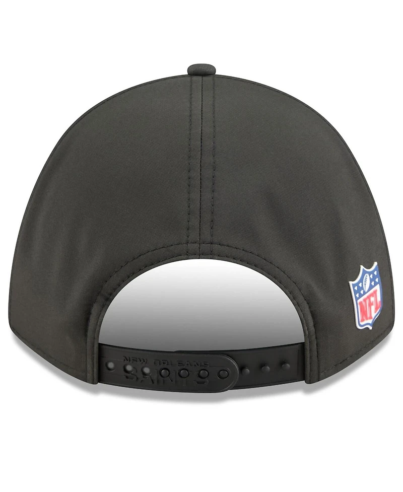New Era Big Boys and Girls Black New Orleans Saints 2025 Sideline 9FORTY Adjustable Hat