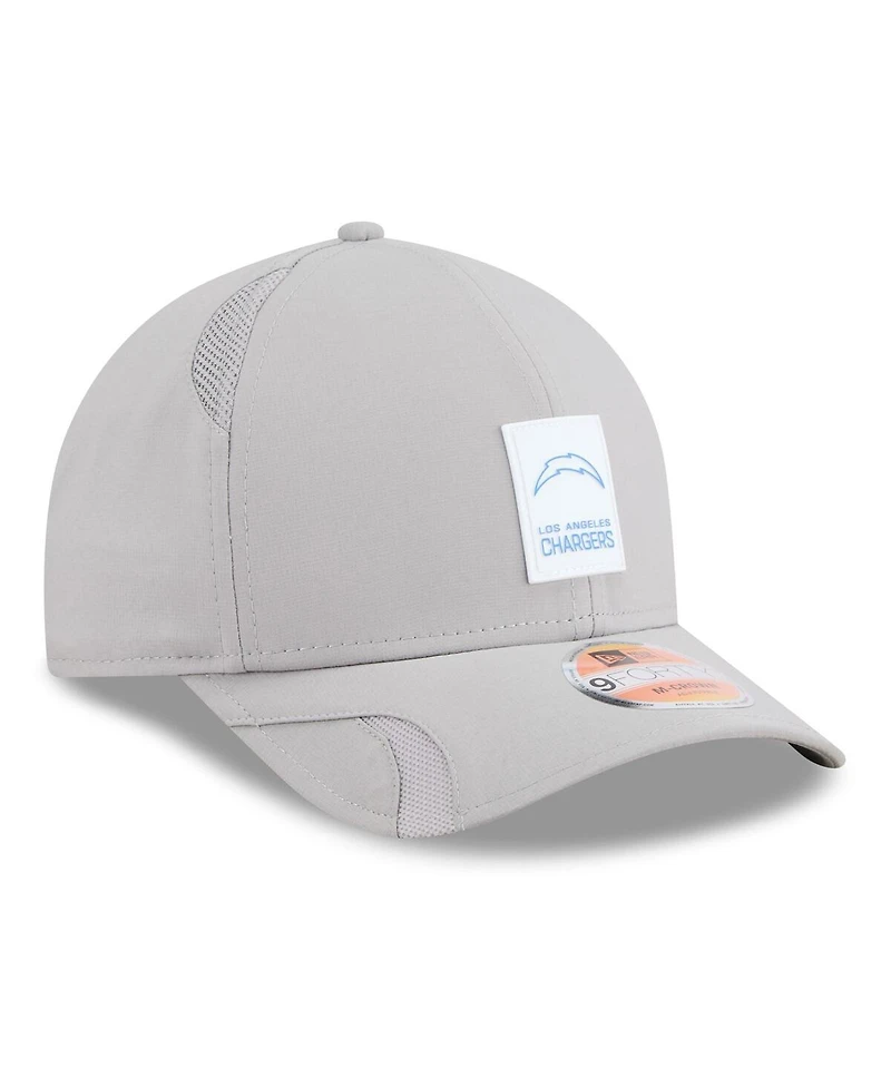 New Era Men's Gray Los Angeles Chargers 2025 Sideline M-crown 9FORTY Adjustable Hat