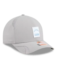 New Era Men's Gray Los Angeles Chargers 2025 Sideline M-crown 9FORTY Adjustable Hat
