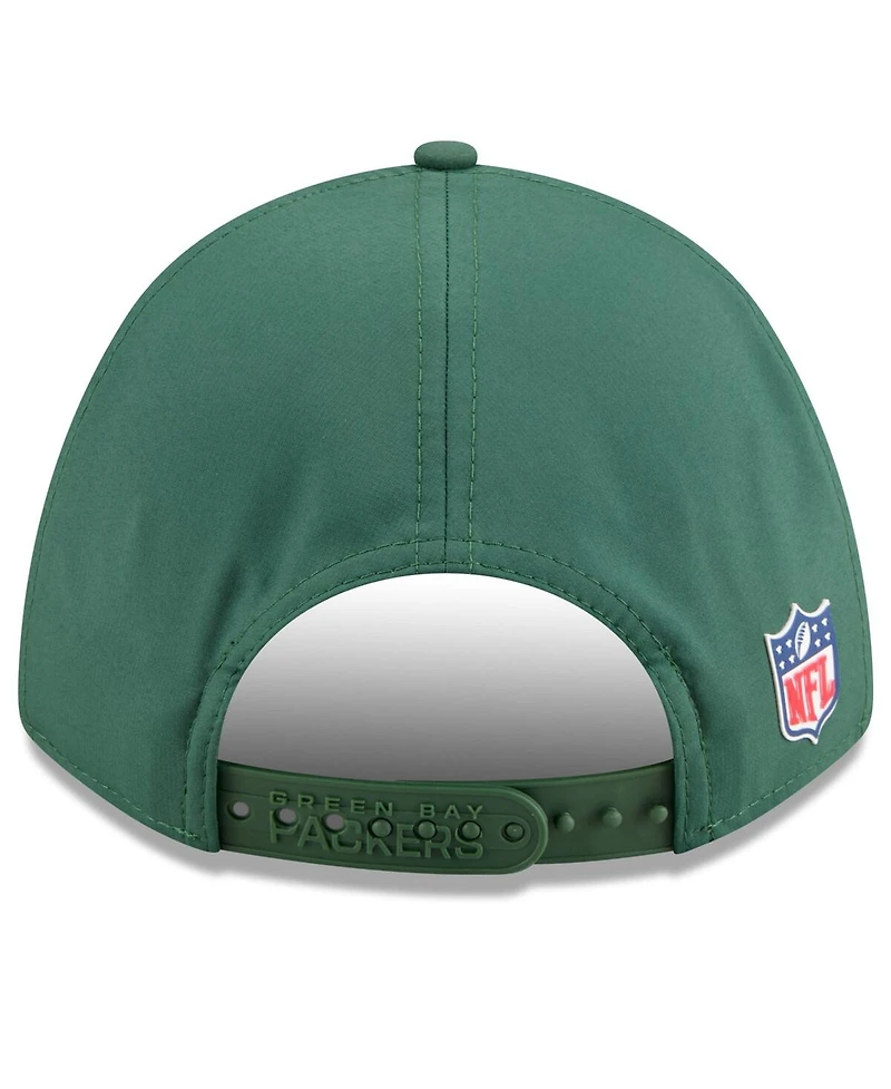 New Era Men's Green Green Bay Packers 2025 Sideline M-Crown 9FORTY Adjustable Hat