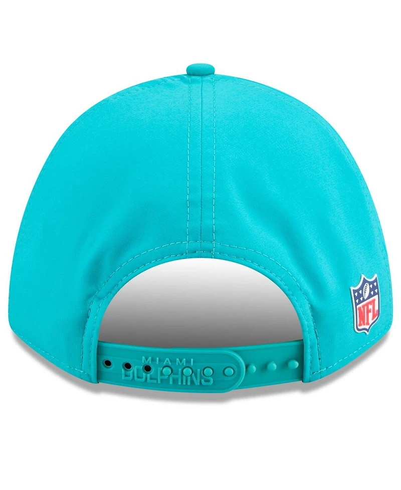 New Era Men's Aqua Miami Dolphins 2025 Sideline M-crown 9FORTY Adjustable Hat