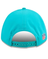 New Era Men's Aqua Miami Dolphins 2025 Sideline M-crown 9FORTY Adjustable Hat