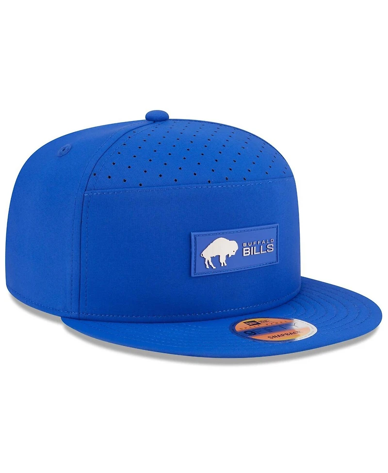 New Era Men's Royal Buffalo Bills 2025 Sideline Throwback Split Panel 9FIFTY Snapback Hat