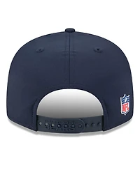 New Era Men's Navy Chicago Bears 2025 Sideline Split Panel 9FIFTY Snapback Hat