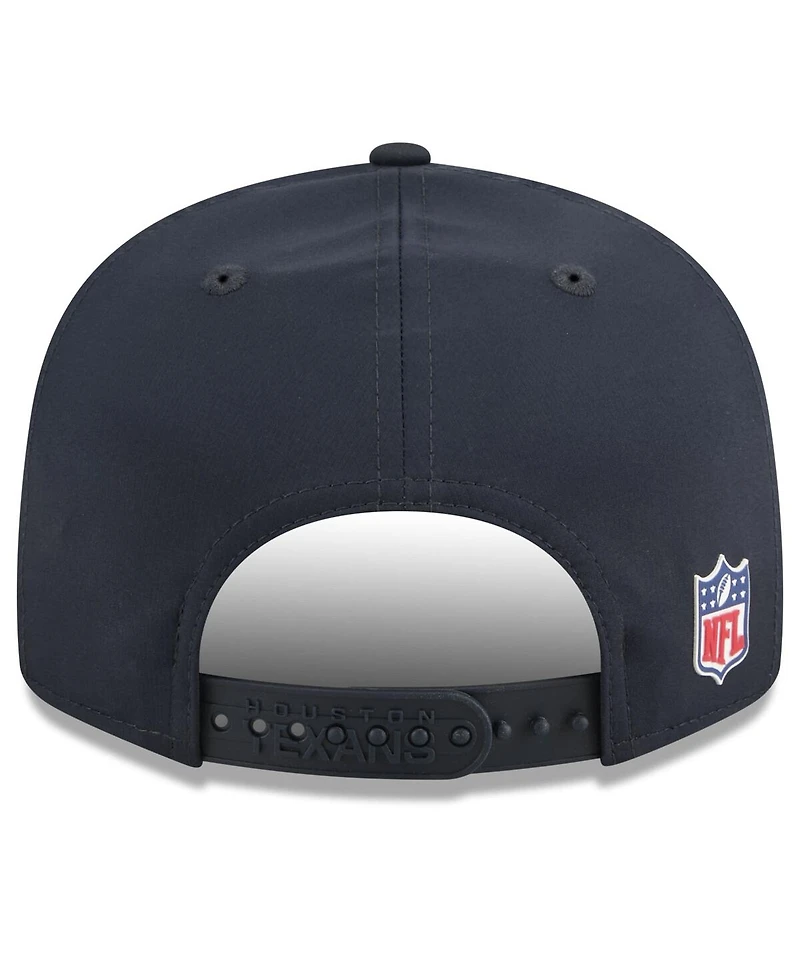 New Era Men's Navy Houston Texans 2025 Sideline Split Panel 9FIFTY Snapback Hat