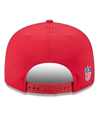 New Era Men's Red Tampa Bay Buccaneers 2025 Sideline Split Panel 9FIFTY Snapback Hat