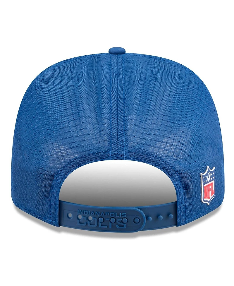 New Era Men's Royal Indianapolis Colts 2025 Sideline 9SEVENTY Trucker Adjustable Hat